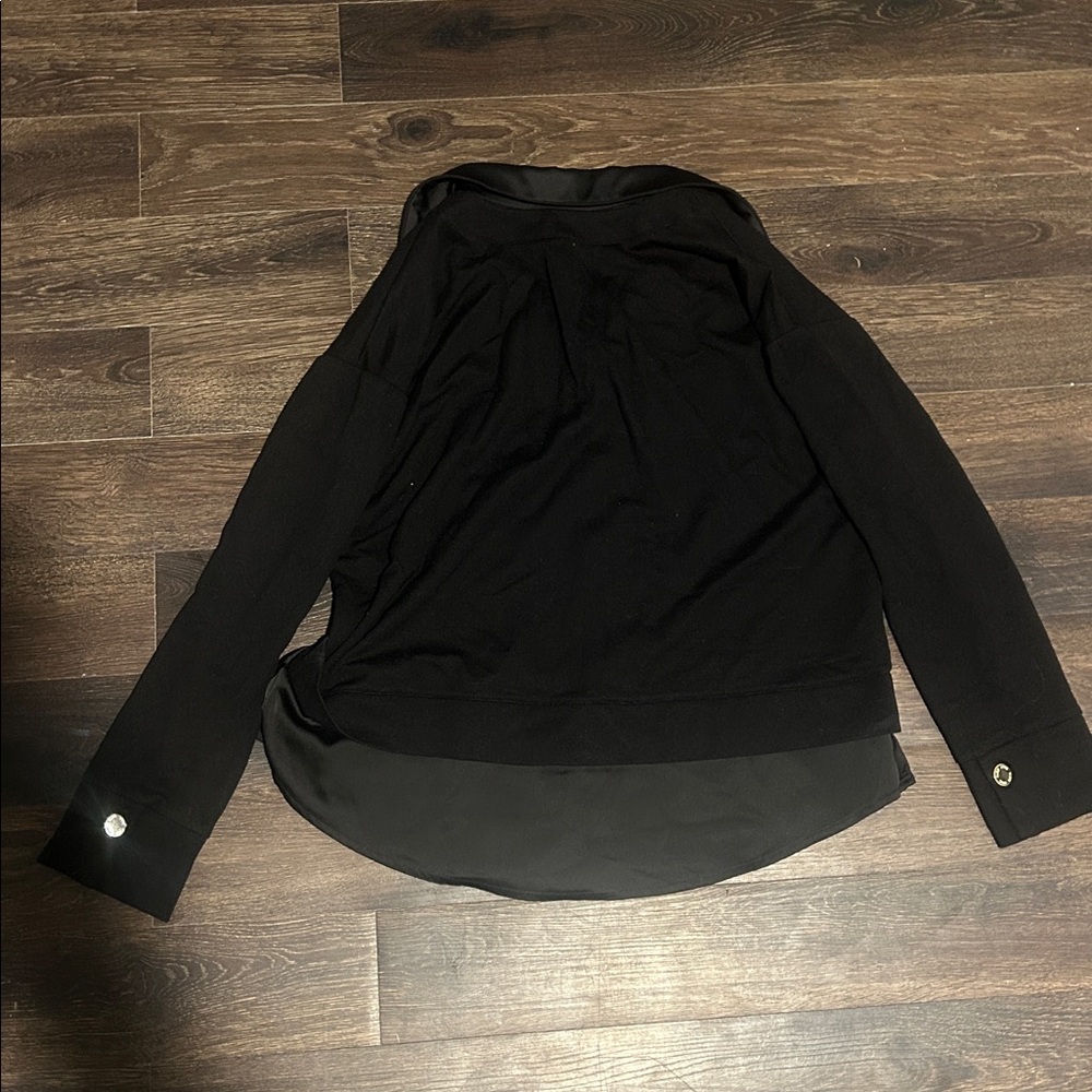 Anne Klein Black Lightweight Women's Sweater Blouse - Picture 3 of 3